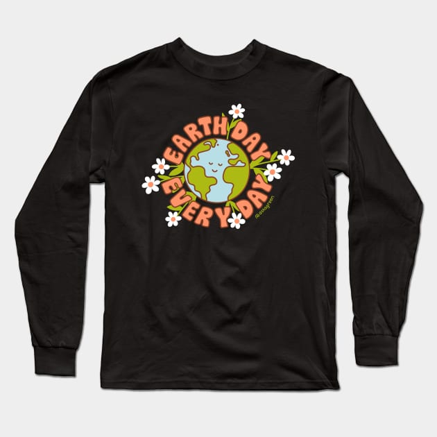 Earth Day Every Day Long Sleeve T-Shirt by Ashleigh Green Studios